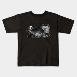 Raccoons: Nature's Teenagers Kids T-Shirt